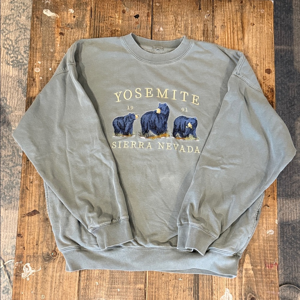 Brandy Melville Yosemite Sierra Nevada Crewneck Sweatshirt - Gray
